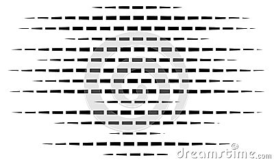 Dashed random straight parallel lines geometric element Vector Illustration