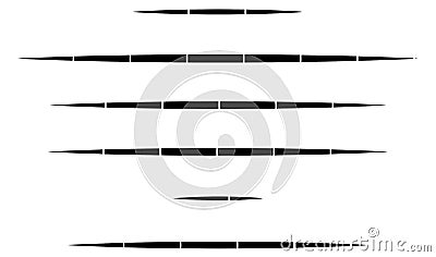 Dashed random straight parallel lines geometric element Vector Illustration