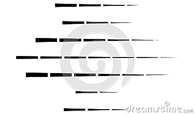 Dashed random straight parallel lines geometric element Vector Illustration