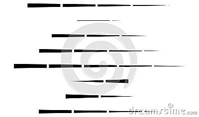 Dashed random straight parallel lines geometric element Vector Illustration