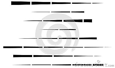 Dashed random straight parallel lines geometric element Vector Illustration