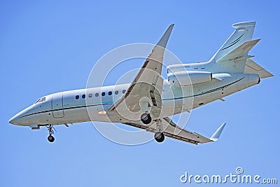 Dassault Falcon 900EX Close-up Side View Stock Photo