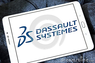 Dassault Systemes Software company logo Editorial Stock Photo