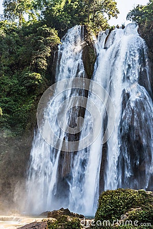 Dat Taw Gyaint Waterfall Anisakan Myanmar Stock Photo