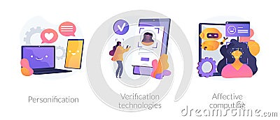Data access and user experience abstract concept vector illustrations. Vector Illustration