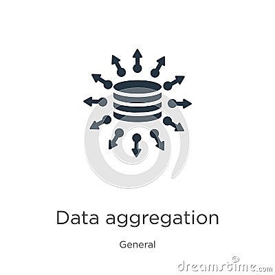 Data aggregation icon vector. Trendy flat data aggregation icon from general collection isolated on white background. Vector Vector Illustration