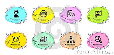 Data analysis, Augmented reality and Cogwheel blueprint icons set. Vector Vector Illustration