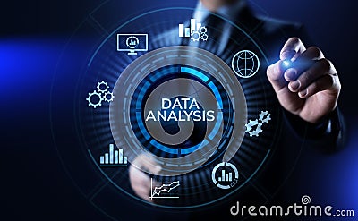 Data analysis business intelligence analytics internet technology concept. Stock Photo