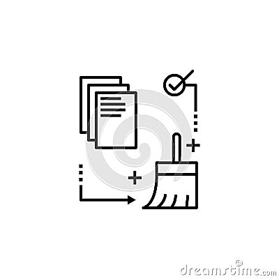 data analysis, clean, document icon. Element of data analysis icon for mobile concept and web apps. Detailed data analysis, clean Stock Photo