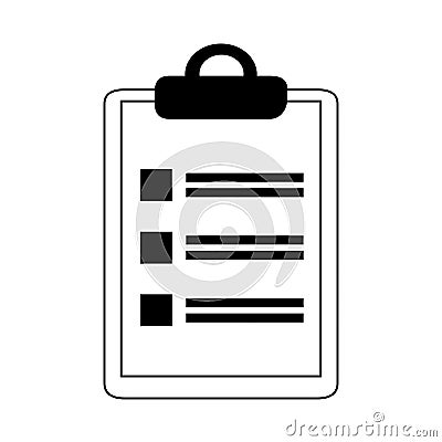 Data analysis, clipboard list check marketing line icon Vector Illustration