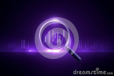 Data Analysis Magnifier SEO Insights Unveiling data patterns optimizing search enhancing visibility boosting rankings Stock Photo