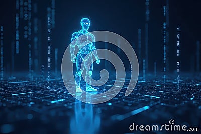 Data Analysis Using Advanced AI and Privacy Focus Stock Photo