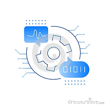 Natural Language Processing icon. NLP symbol, Text analysis icon, Computational linguistics symbol, Language understanding icon. Vector Illustration