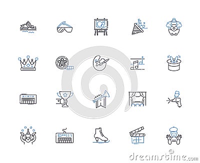 Data analytics line icons collection. Analysis, Insights, Visualization, Correlation, Interpretation, Intelligence Vector Illustration