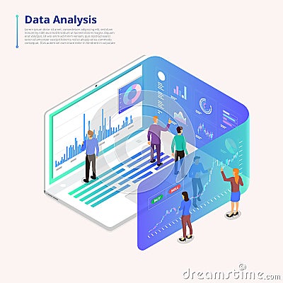 Data analytics tools Vector Illustration