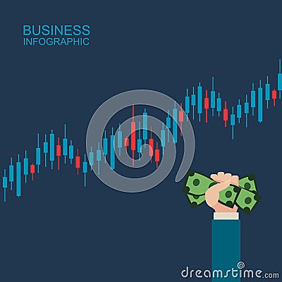 Data analyzing in Forex,Commodities,Emerging and Fixed Income ma Vector Illustration