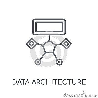 Data architecture linear icon. Modern outline Data architecture Vector Illustration