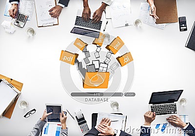 Data Backup Files Online Database Storage Concept Stock Photo