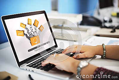 Data Backup Files Online Database Storage Concept Stock Photo