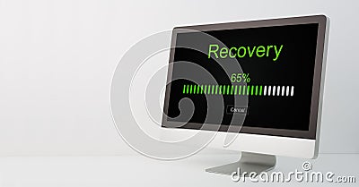 Data backup restoration recovery restore browsing plan network Stock Photo