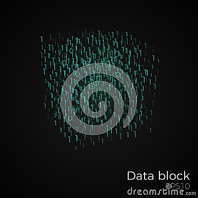 Data block vector Vector Illustration