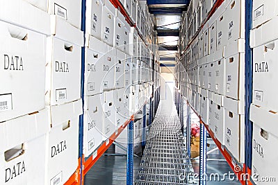 Data boxes rows Stock Photo
