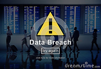 Data Breach Warning Sign Concept Stock Photo