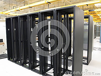 Data Center rack and stacks Stock Photo