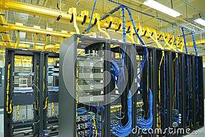 Data Center rack and stacks Stock Photo