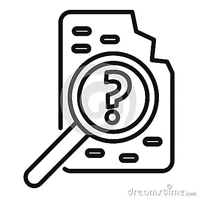 Data cipher icon outline vector. Encryption protection Vector Illustration