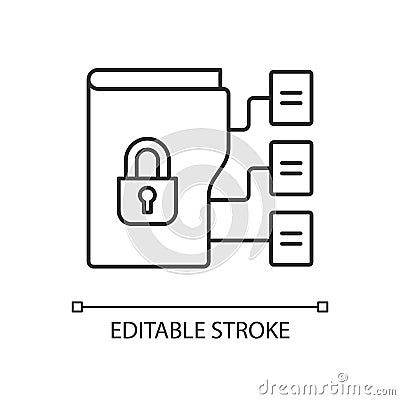 Data classification linear icon Vector Illustration