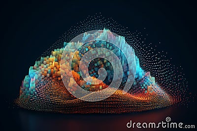 Data Cloud: Exemplifying Cloud Computing's Power in Visualizations Stock Photo