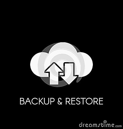 Data cloud icon. Backup and restore sign Vector Illustration