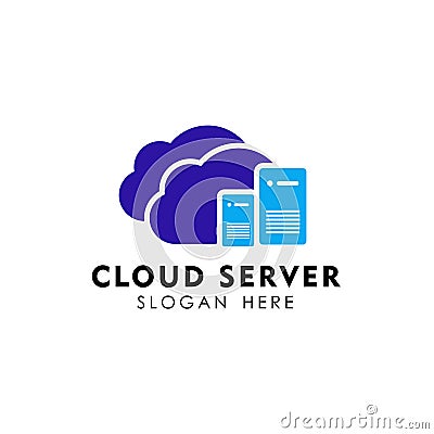 data cloud logo designs template. server cloud logo design Vector Illustration