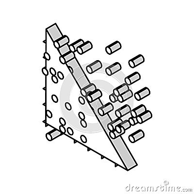 data clustering database isometric icon vector illustration Vector Illustration