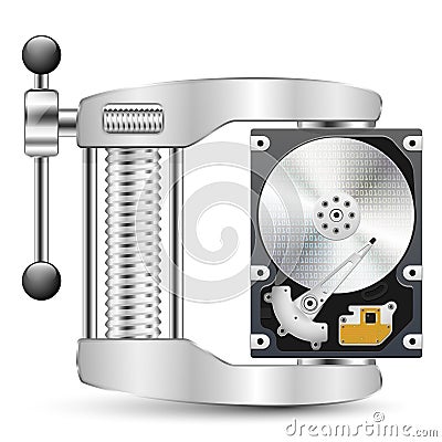 Data Compression or Compressed Archive Icon. Vector Vector Illustration