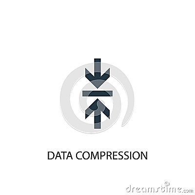 Data Compression icon. Simple element Vector Illustration