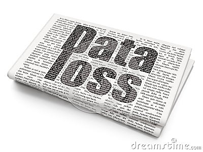 Data concept: Data Loss on Newspaper background Stock Photo