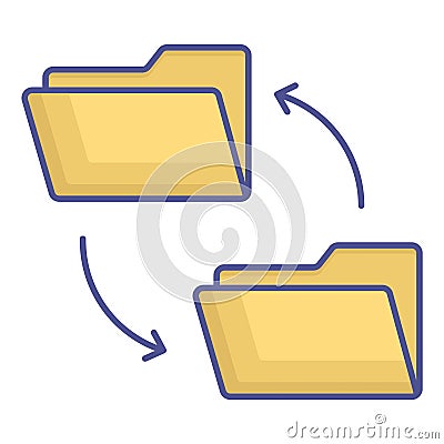 Data conversion Fill Vector icon which can easily modify or edit Vector Illustration