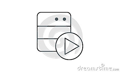 Data, database, folder, server, store icon vector illustration. Vector Illustration