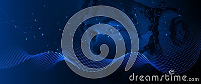 Abstract modern technology futuristic, AI Artificial Intelligence concept. Cyber Big Data, digital data, datum communication Stock Photo