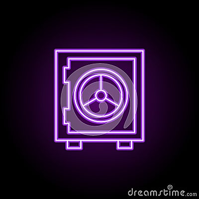 data encryption outline icon. Elements of Security in neon style icons. Simple icon for websites, web design, mobile app, info Stock Photo