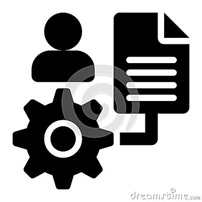Data Engineer, Data Scientist, Developer Glyph Solid Icon Stock Photo