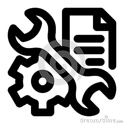 Data Engineering, Tools, Data Configuration Outline Icon Stock Photo