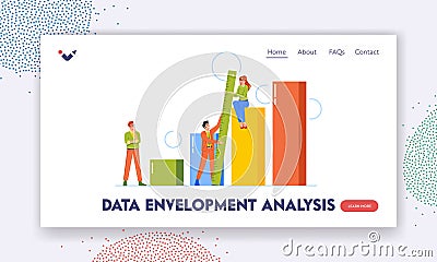 Data Envelopment Analysis Landing Page Template. Benchmark Measurement, Improvement, Growth Concept, Vector Illustration Vector Illustration