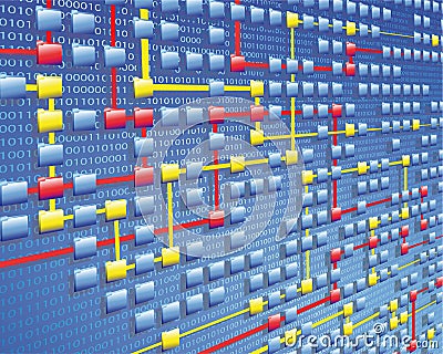 Data flow Vector Illustration