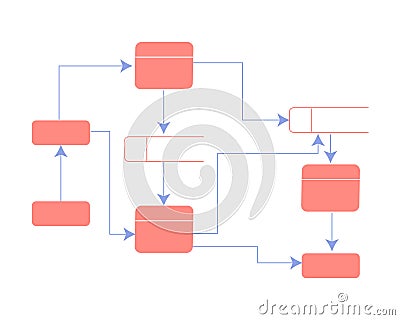 Data Flow Diagram maps out the flow of information for any process or system Vector Illustration