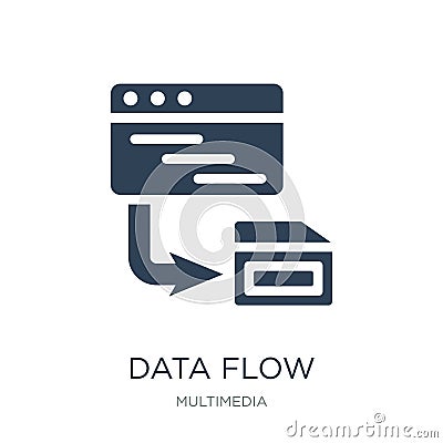 data flow icon in trendy design style. data flow icon isolated on white background. data flow vector icon simple and modern flat Vector Illustration