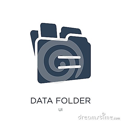 data folder icon in trendy design style. data folder icon isolated on white background. data folder vector icon simple and modern Vector Illustration