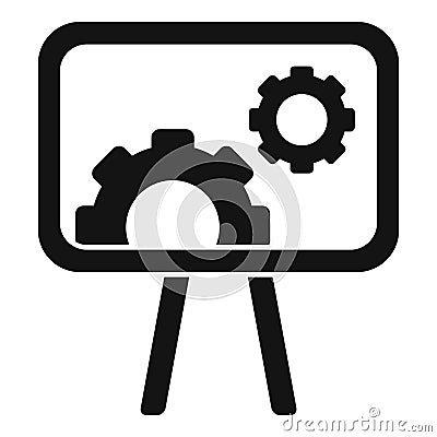 Data gear board icon simple vector. Audience content Vector Illustration